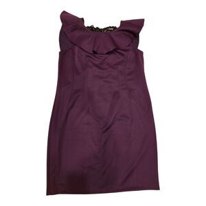 NWT ELOQUII STUDIO Purple Ruffle‎ Dress Lace Accent - Size 20